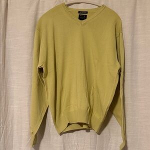 Jos A. Bank V-Neck Sweater in Light Olive